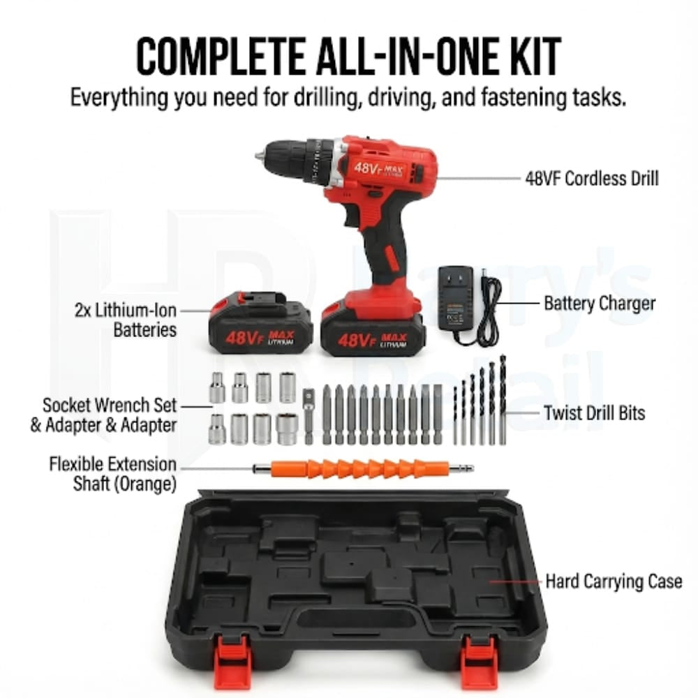 Electric Drill Machine – Powerful Cordless/Impact Drill for Home, DIY & Workshop Use | Minichowk