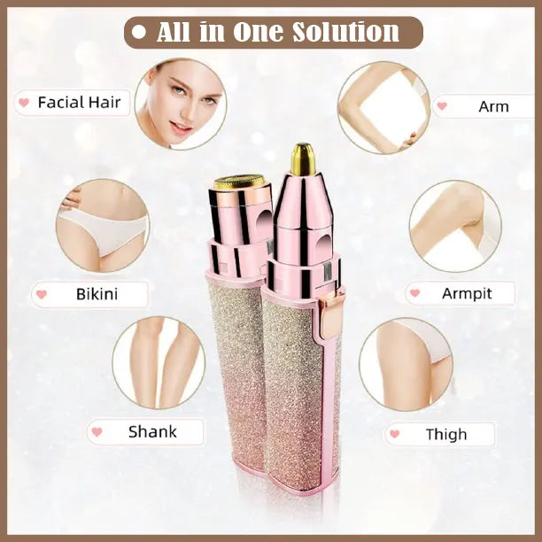 2 in 1 Flawless Electric Hair Trimmer And Shaver For Woman - Minichowk