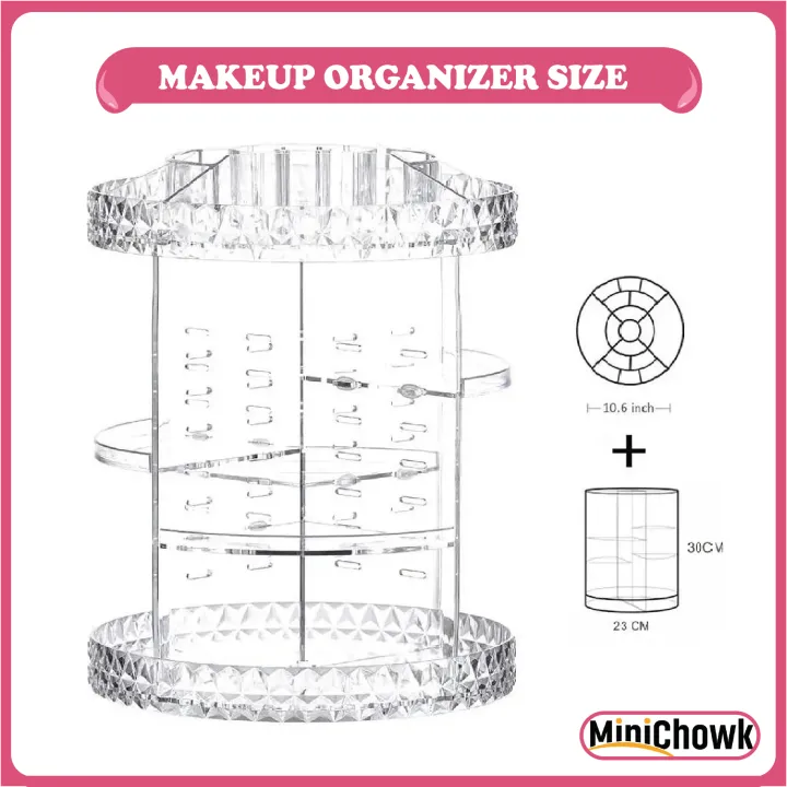 360 Degree Rotating Makeup Organizer - Minichowk