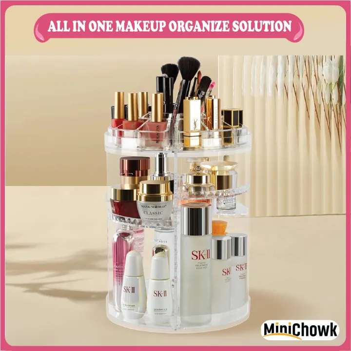 360 Degree Rotating Makeup Organizer - Minichowk