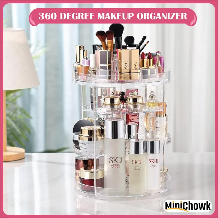360 Degree Rotating Makeup Organizer - Minichowk