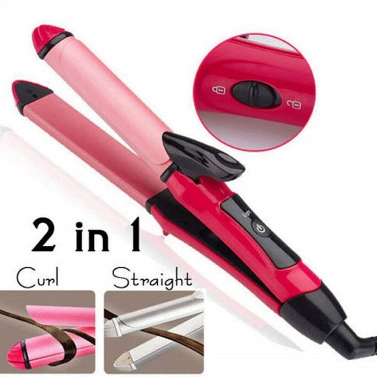 Minichowk Women's and Men's 2 in 1 Straightener Curler - Image 3