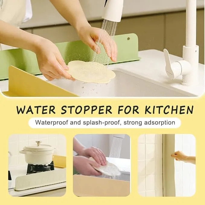 Silicone Sink Splash Guard | Water Splash Protector for Kitchen & Bathroom Sink - Minichowk - Image 3