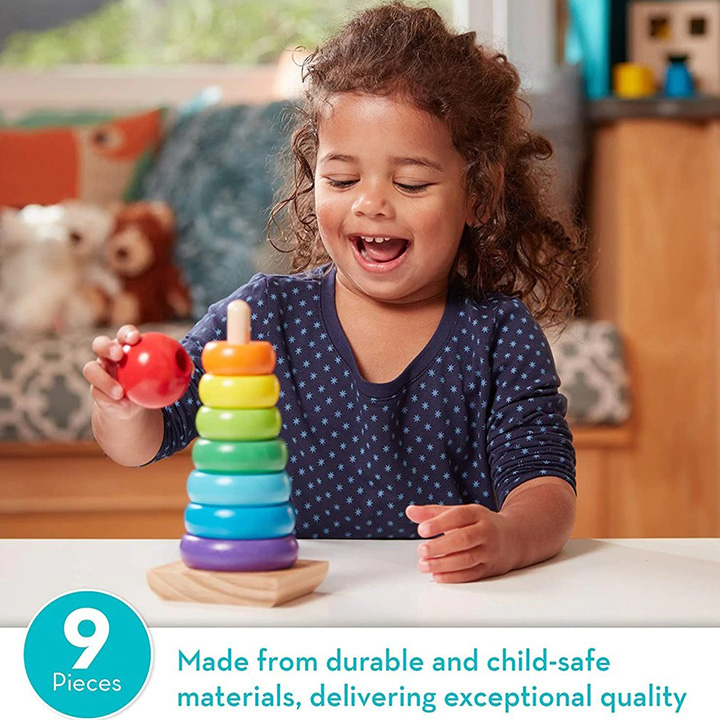 Colorful Stacking Rings Toy for Kids – Educational Learning & Balance Toy - Image 9