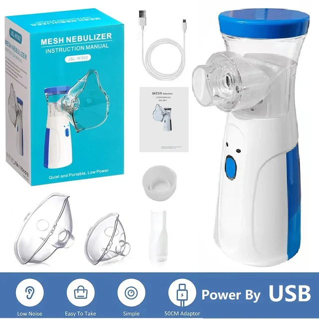 Portable Mesh Nebulizer | Quiet & Efficient Inhalation Device for Adults & Kids - Minichowk - Image 2