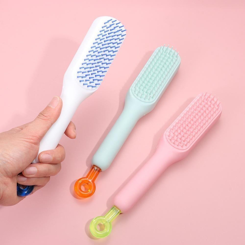 Button Brush | Easy-Clean Grooming Brush with One-Click Hair Release - Minichowk - Image 2