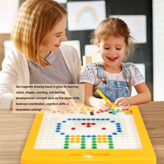Magnetic Drawing Board Toy for Kids – Montessori Educational Doodle Board with Magnetic Beads