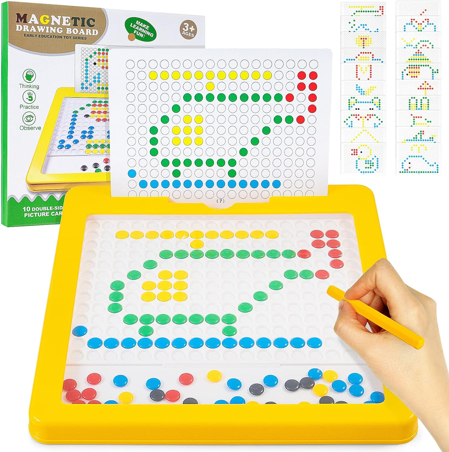 Magnetic Drawing Board Toy for Kids – Montessori Educational Doodle Board with Magnetic Beads - Image 6