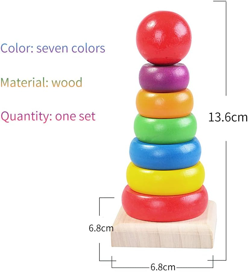 Colorful Stacking Rings Toy for Kids – Educational Learning & Balance Toy - Image 8