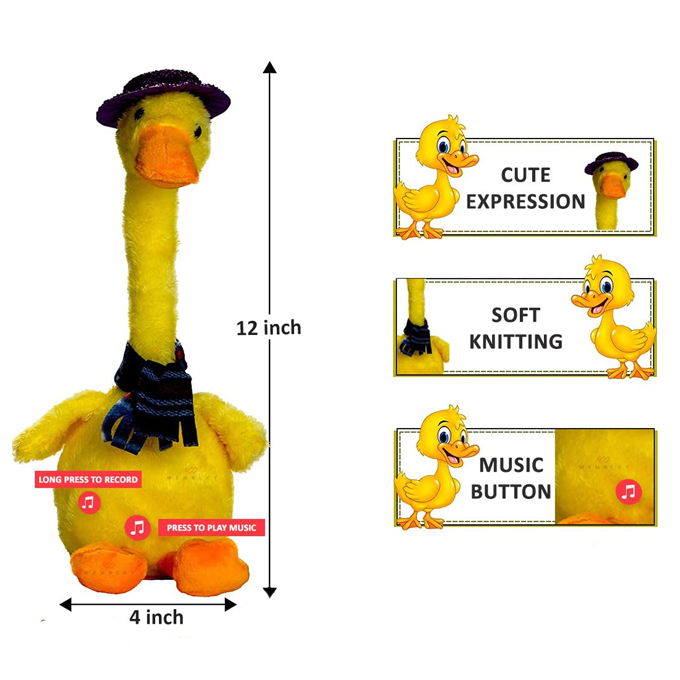 Dancing Duck Toy for Kids – Musical Moving Duck with Lights & Sound (Electric Plush Toy) - Image 7