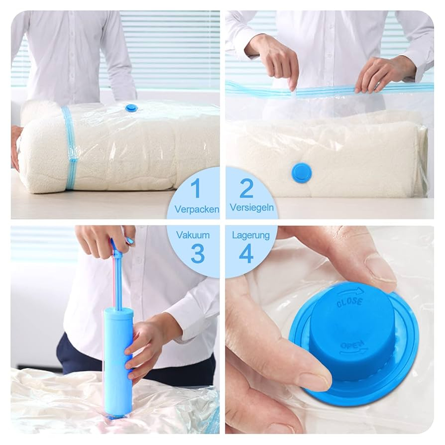 Vacuum Storage Bags 4 PCS Set | Space Saver Bags for Clothes & Bedding - Minichowk - Image 4