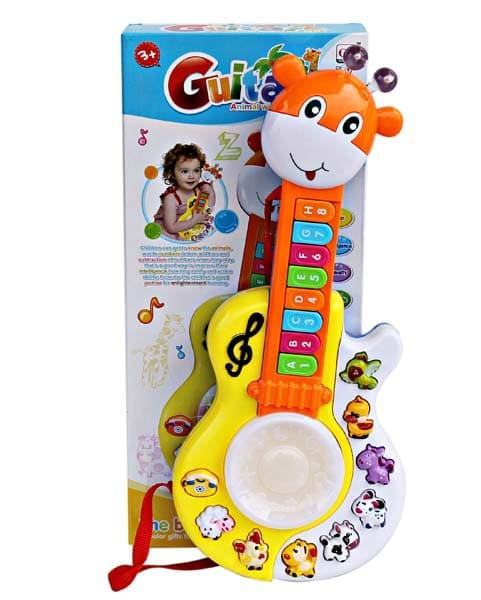 Kids Musical Guitar Toy with Lights & Sound – Educational Music Toy for Boys & Girls (3+ Years) - Image 3