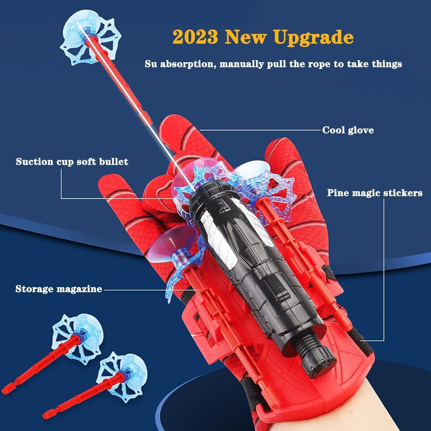 Spider Web Shooter Toy for Kids – Superhero Wrist Launcher with Sticky Web Rope (Action Role Play Toy) - Image 4