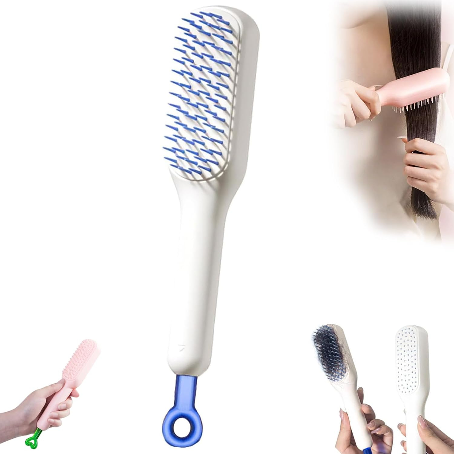 Button Brush | Easy-Clean Grooming Brush with One-Click Hair Release - Minichowk - Image 6