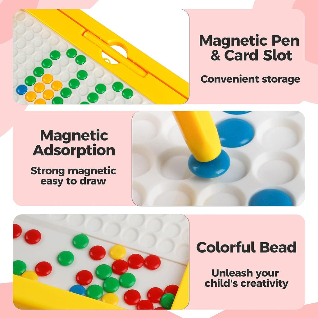 Magnetic Drawing Board Toy for Kids – Montessori Educational Doodle Board with Magnetic Beads - Image 2