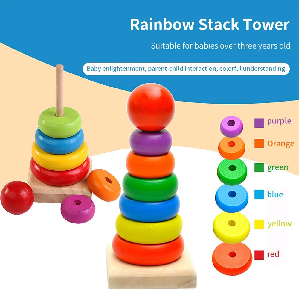 Colorful Stacking Rings Toy for Kids – Educational Learning & Balance Toy - Image 4