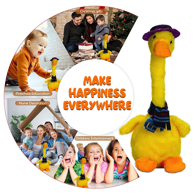 Dancing Duck Toy for Kids – Musical Moving Duck with Lights & Sound (Electric Plush Toy) - Image 3
