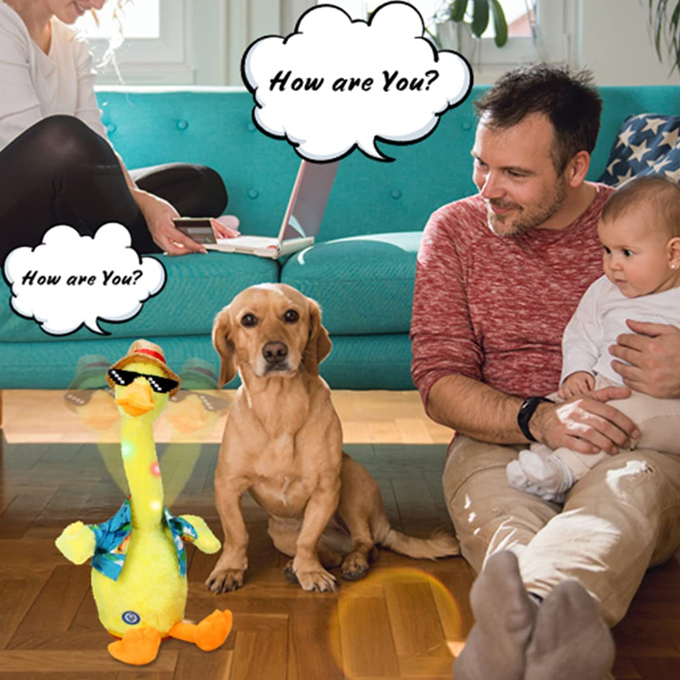 Dancing Duck Toy for Kids – Musical Moving Duck with Lights & Sound (Electric Plush Toy) - Image 2