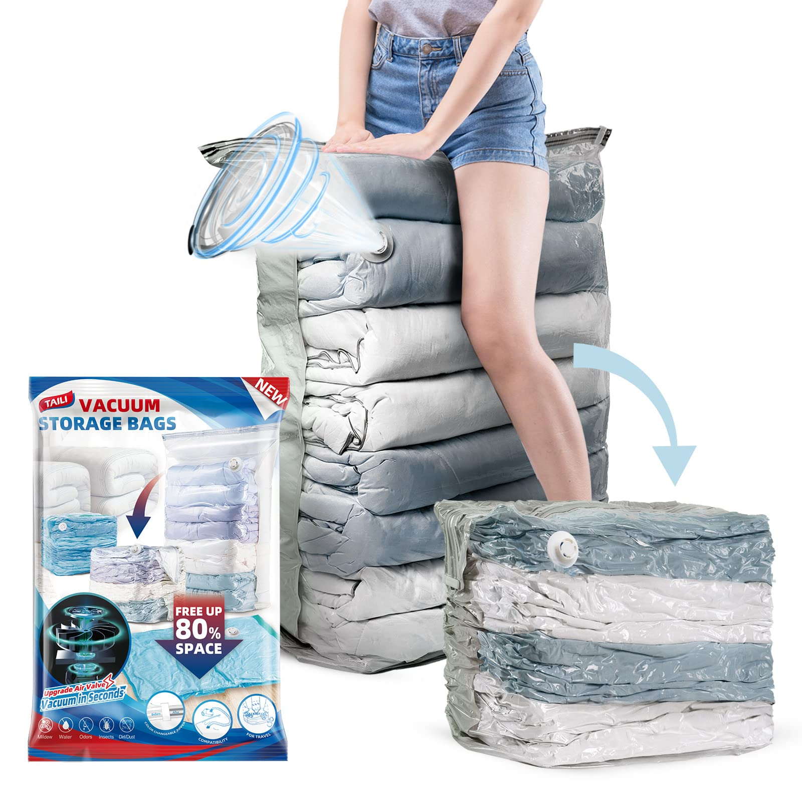 Vacuum Storage Bags 4 PCS Set | Space Saver Bags for Clothes & Bedding - Minichowk - Image 7