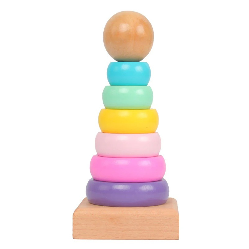 Colorful Stacking Rings Toy for Kids – Educational Learning & Balance Toy - Image 2