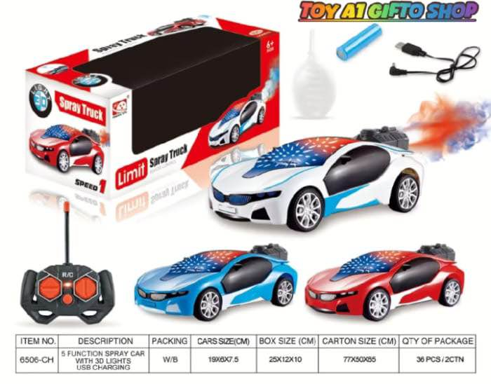 RC Smoke Spray Car for Kids – Remote Control Racing Car with Light & Spray Effect - Image 2