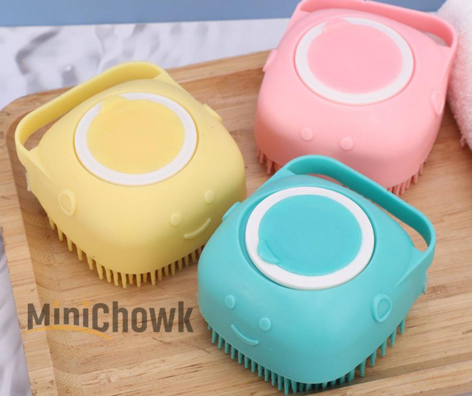 Silicone Bath Brush | Soft Body Scrubber for Deep Cleansing & Exfoliation - Minichowk