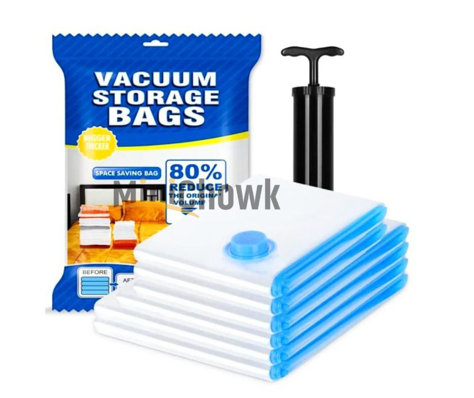 Vacuum Storage Bags 4 PCS Set | Space Saver Bags for Clothes & Bedding - Minichowk
