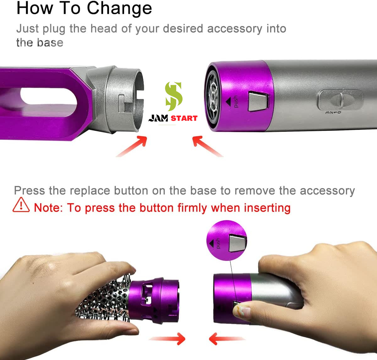 5 in 1 Hair Styler Multi Functional Hot Air Brush – Hair Dryer, Straightener, Curler & Volumizer Set | Minichowk - Image 5