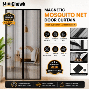 Premium Magnetic Mosquito Net Door Curtain – Self-Closing Mesh Insect Screen for Home & Office | Minichowk